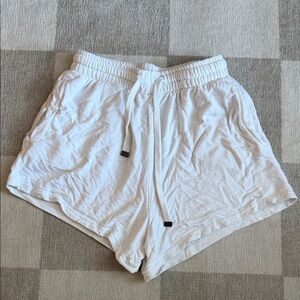 TALENTLESS White Athletic Shorts
